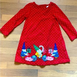 Hanna Andersson Christmas holiday gnome dress 100cm/4t